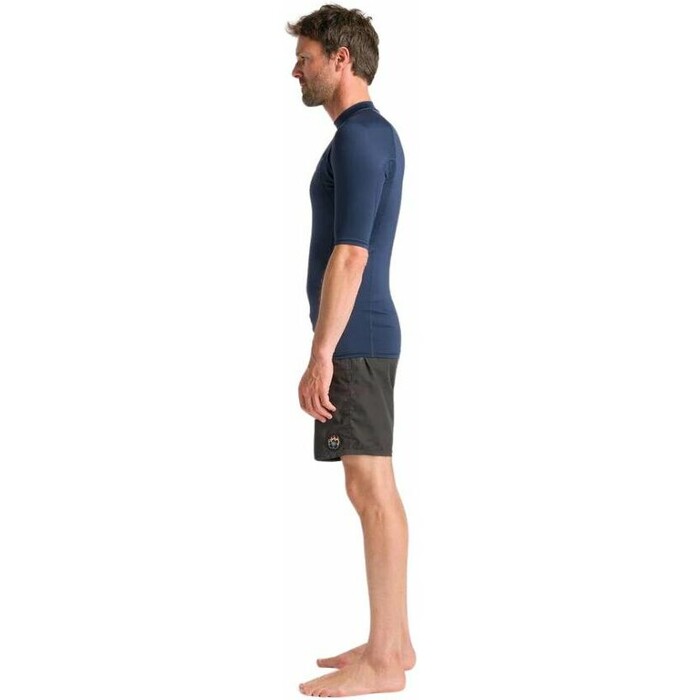 2024 C-Skins Mens NuWave UV Basics Short Sleeve Rash Vest C-NLYSSMC - Bluestone
